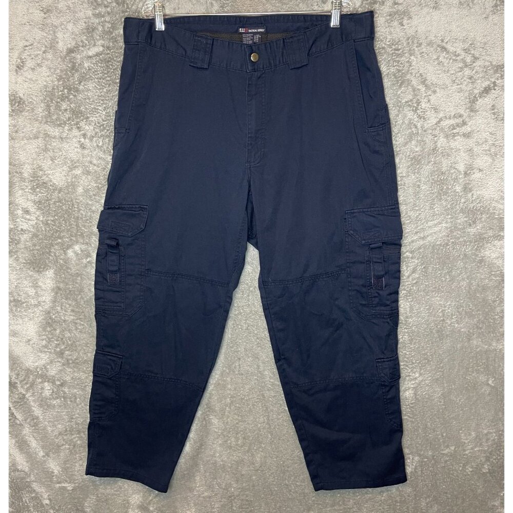 5.11 Tactical Men Navy Blue Twill Ripstop Utility Regular EMS Cargo Pant 40x30*